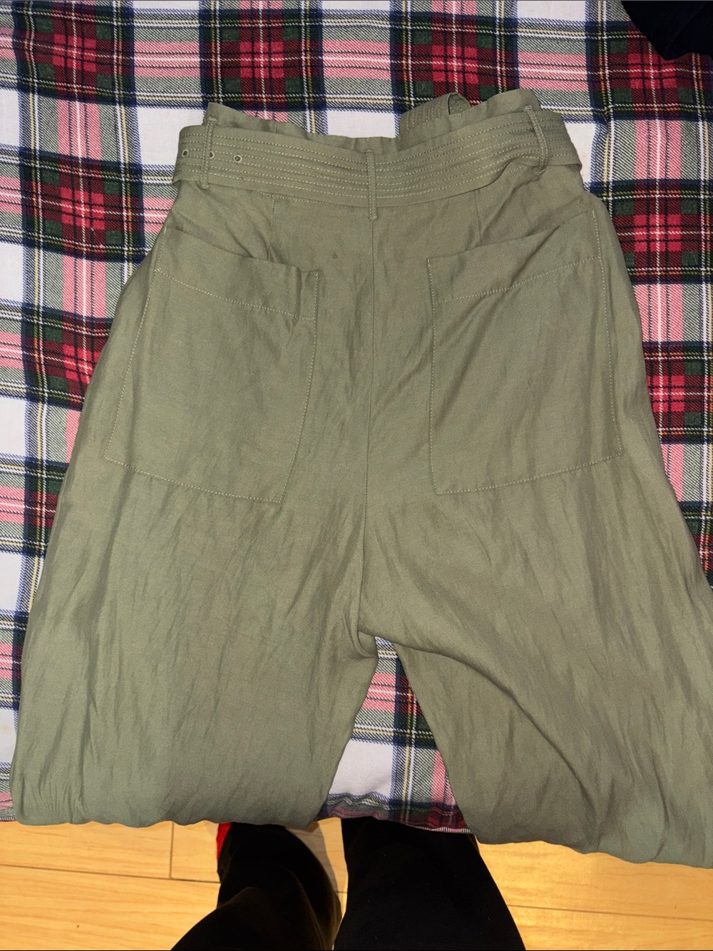 EUC WILFRED LE FOU NEWT GREEN LEONCE HIGH WAISTED BELTED TROUSER - Picture 10 of 13